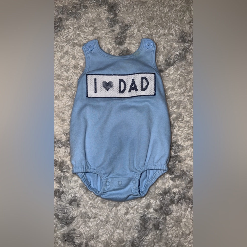 Blue 'I Love Dad' Kids One Piece